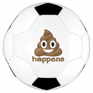 Poop Happens Emoji Soccer Ball