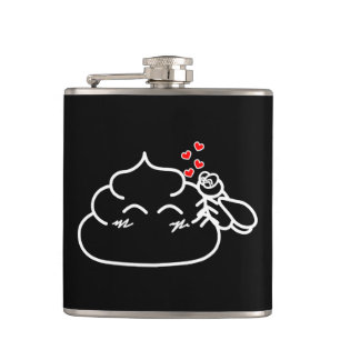 Poop in Love - Brootsch the PooPoo Hip Flask