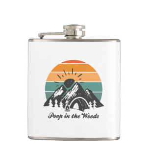Poop In The Woods Hip Flask