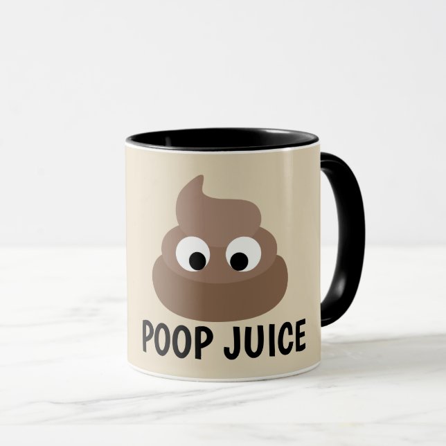 POOP JUICE Funny Coffee Mugs (Front Right)