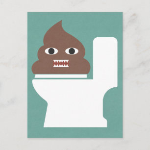 Poop Monster Postcard