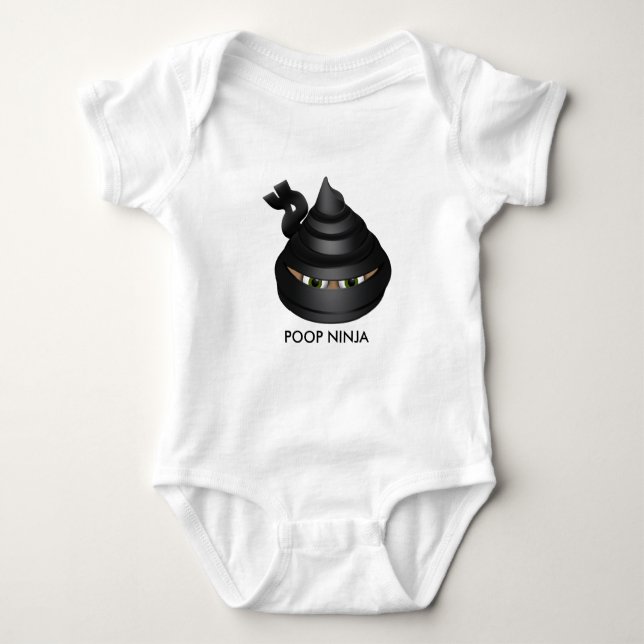 Poop Ninja Baby Bodysuit (Front)