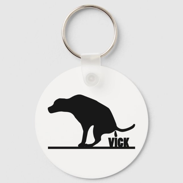 Poop on VIck Key Ring (Front)