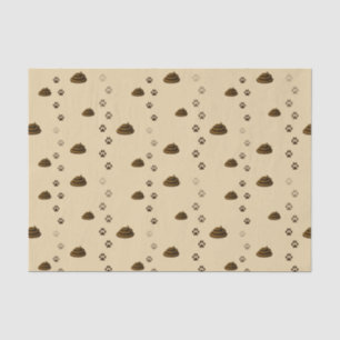 Poop & Paw Prints Cute Messy Pets Animal Lover's Tissue Paper