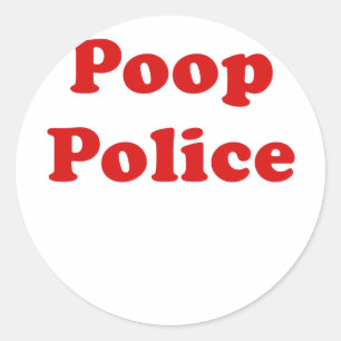 Poop Police Classic Round Sticker