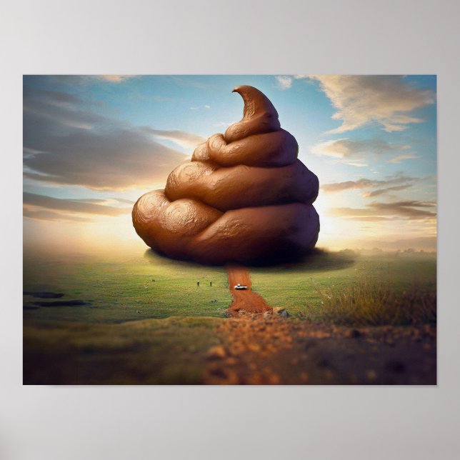 Poop Road Digital Art Poster (Front)