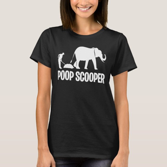 Poop Scooper Animal Keeper Zoo Keeper Animal  Zool T-Shirt (Front)