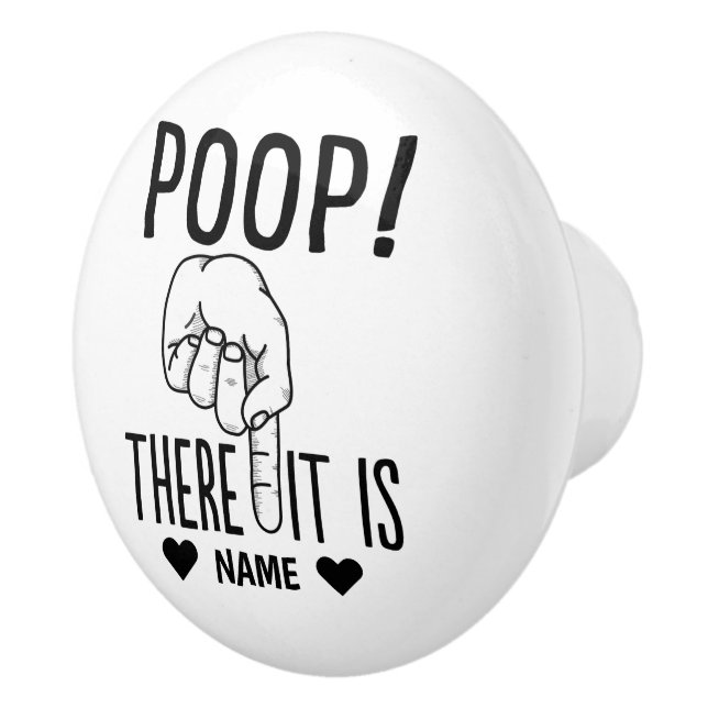 Poop. There it is! Funny Ceramic Knob (Right)