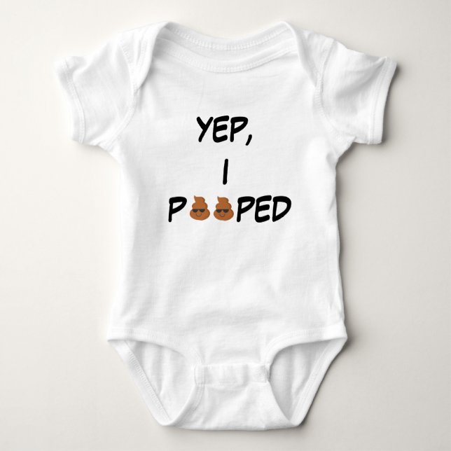Pooped Emoji Baby Bodysuit (Front)