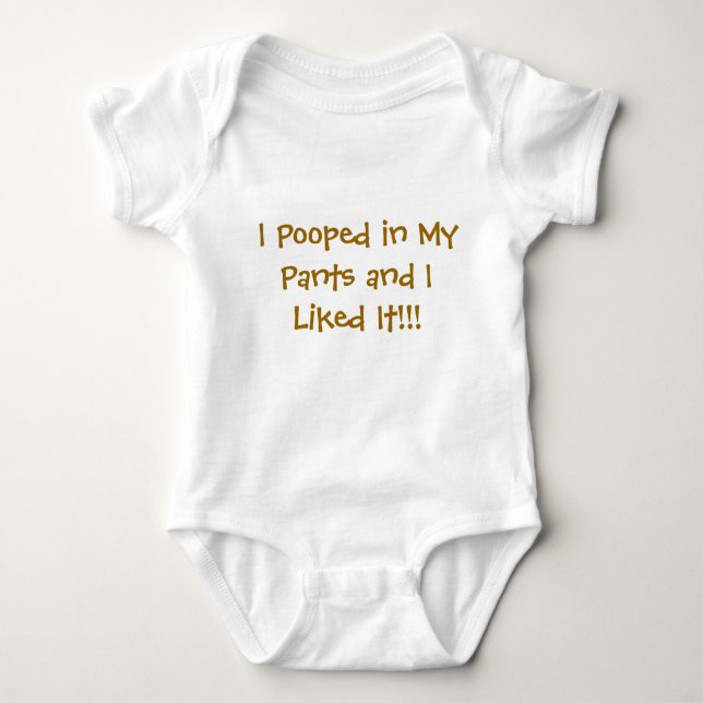 Pooped in Pants Baby Bodysuit (Front)