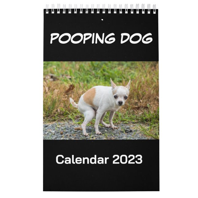 Pooping Dog Calendar 2023 (Cover)