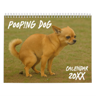 Pooping dog calendar 2026