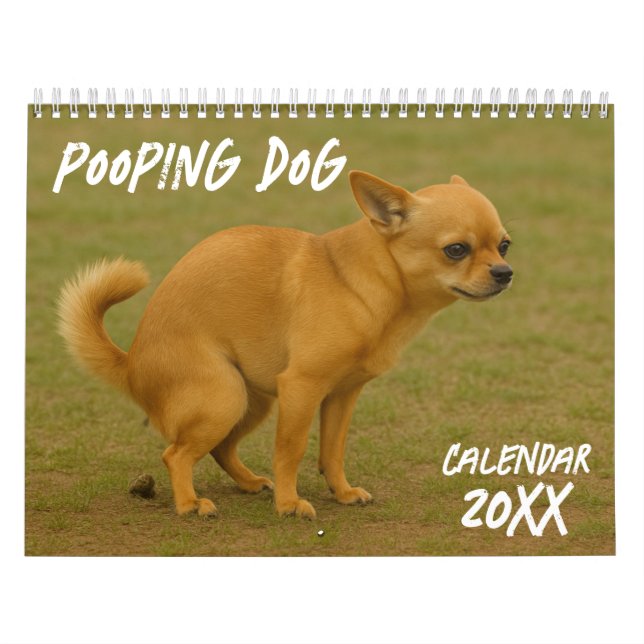 Pooping dog calendar 2026 (Cover)