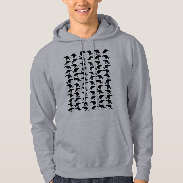 Pooping Dog Pattern  Hoodie (Front)