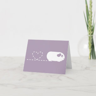 Pooping Heart Guinea Pig Greetings Card