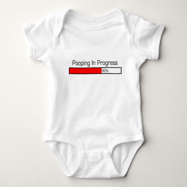 Pooping In Progress Baby Bodysuit (Front)