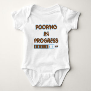 Pooping In Progress Baby Bodysuit