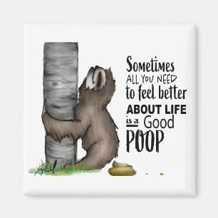 pooping Sloth Magnet