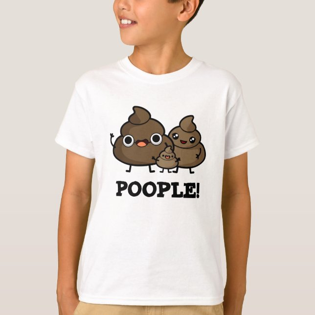 Poople Funny Poop People Pun  T-Shirt (Front)