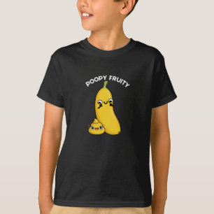 Poopy Fruity Funny Fruit Pun Dark BG T-Shirt