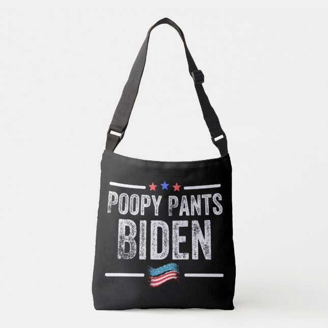 Poopy Pants Biden Crossbody Bag (Front)