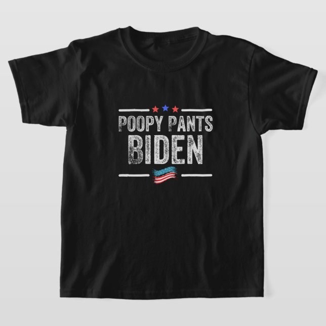 Poopy Pants Biden T-Shirt (Laydown)