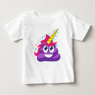 Poopy Unicorn Emoji Baby T-Shirt
