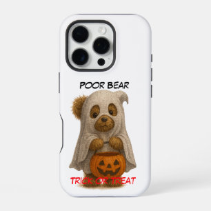 Poor Bear Trick or Treat – Cute Halloween Ghost Be iPhone 16 Pro Case
