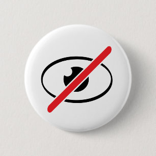 Poor eyesight. Disable eye. bad eyes, blind eyes. 6 Cm Round Badge