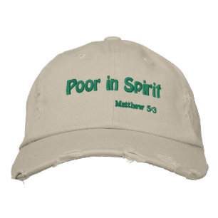 Poor in spirit Bible Quotes Customise It Embroidered Hat