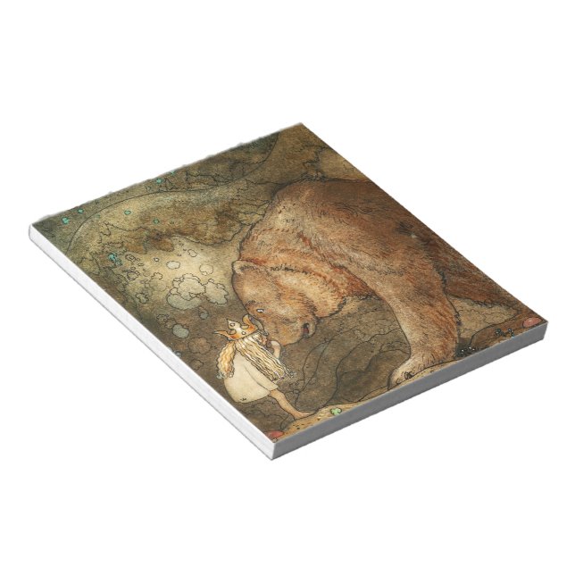 Poor Little Bear, 1912 by John Bauer Notepad (Angled)