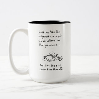 Poor Porcupine Two-Tone Coffee Mug