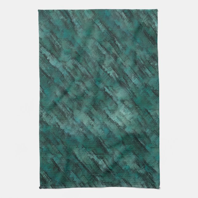 Poorly done cyan masonry tea towel (Vertical)
