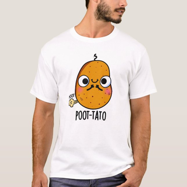 Poot-tato Funny Farting Potato Pun  T-Shirt (Front)