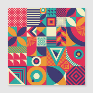 Pop abstract geometric shapes, seamless pattern.