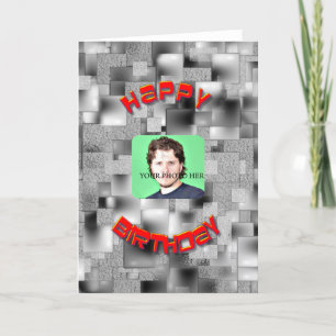 Pop art abstract photo birthday card