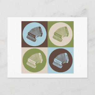 Pop Art Accordion Postcard