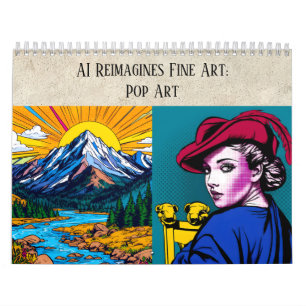Pop Art AI Art Aesthetic - Fine Art Remixed Calendar