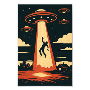 Pop Art Alien Abduction Photo Print