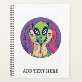 Pop Art Alien Inside Girl Cartoon - Under the Skin Planner