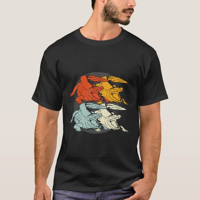 Pop Art Alligator Crocodile  T-Shirt (Front)