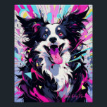 Pop Art Anime Border Collie Dog 001 - Victoria Sas Poster<br><div class="desc">[ Ultra-High Quality Art Paintings ] 

● Acrylic on paper
● 8, 000～10, 000pixel
● 500dpi

【Victoria Sasuke】
Illustrator who loves Japanese anime and Kawaii Dogs.
She draws cheerful and expressive dogs in a colourful and POP style.
These paintings will cheer up your everyday life.</div>