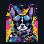 Pop Art Anime Boston Terrier Dog 001 - Victoria Sa Poster<br><div class="desc">[ Ultra-High Quality Art Paintings ] 

● Acrylic on paper
● 8, 000～10, 000pixel
● 500dpi

【Victoria Sasuke】
Illustrator who loves Japanese anime and Kawaii Dogs.
She draws cheerful and expressive dogs in a colourful and POP style.
These paintings will cheer up your everyday life.</div>