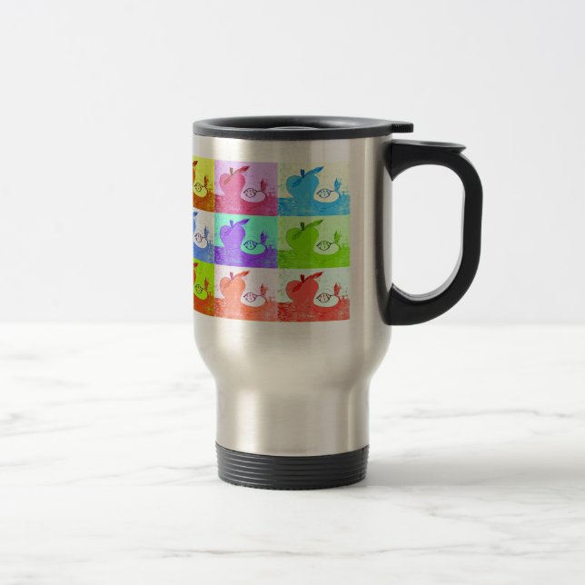 Pop Art Apple Travel Mug (Right)