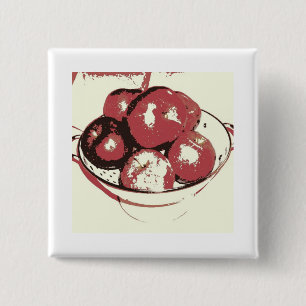 Pop Art Apples 15 Cm Square Badge