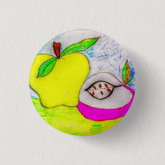 Pop Art Apples 3 Cm Round Badge (Front)