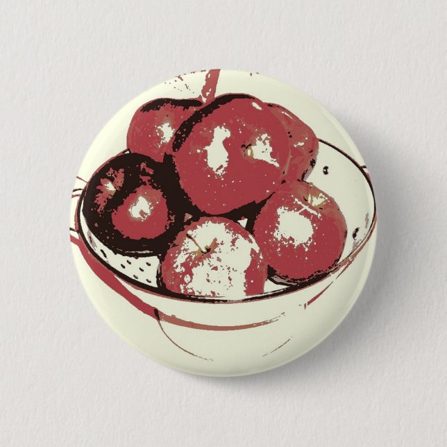 Pop Art Apples 6 Cm Round Badge (Front)