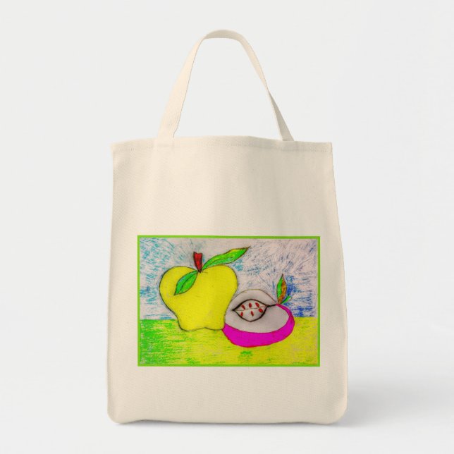 Pop Art Apples Canvas Tote Bag (Front)