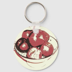 Pop Art Apples Key Ring