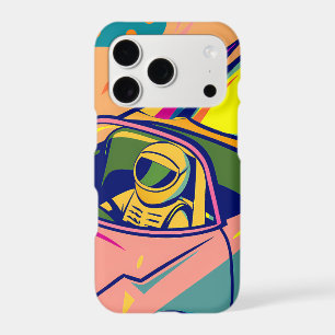 Pop Art Astronaut Driving Rocket Car